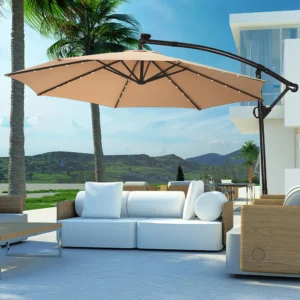 Homeandgardenn Patio Umbrella Solar Powered LED, 10FT